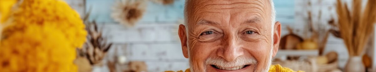 male senior smiling