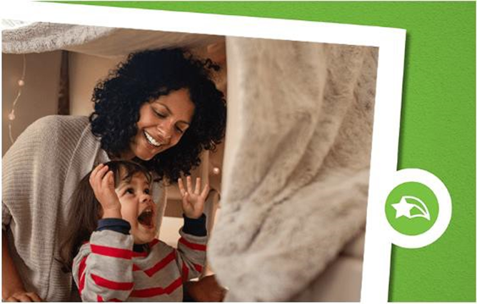 mom playing with son